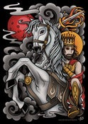 Image of White Horse And Rider