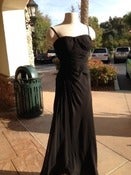 Image of Black Floor-Length Evening Dress