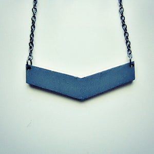 Image of Chevron Thin // Hand-painted wooden necklace