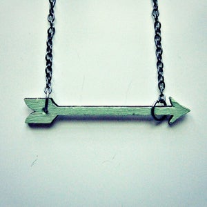Image of Arrow // Hand-painted Wooden Necklace