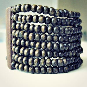 Image of Wood Bangle // Wood Bead Bangle