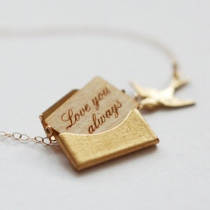 Image of Mini Gold Personalised Love Letter Necklace