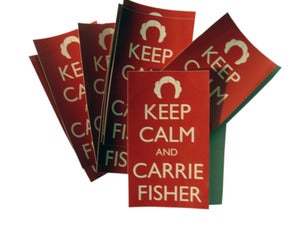 Image of Keep Calm and Carrie Fisher -- sticker pack!