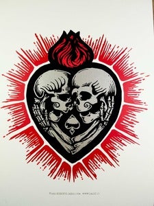 Image of LOVE BEYOND DEATH - three color screenprint