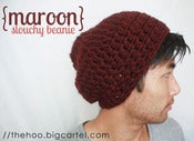 Image of {maroon} slouchy beanie