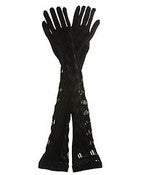 Image of Faster Mark Fast Cut Out Black Gloves Unworn