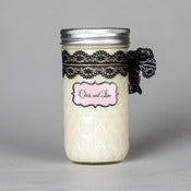Image of 24 (60h) wedding candles with customised label