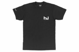 Image of Hyperdub Small Black Tee with White Logos