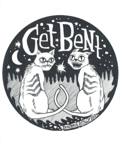 Image of GET BENT bottle opener button