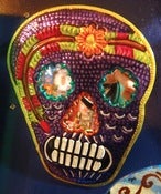 Image of Tin mirrors skull 