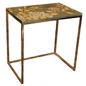 Image of Hand-painted Platinum Side Table