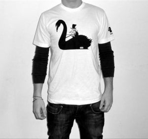 Image of -273 Black Swan T - White
