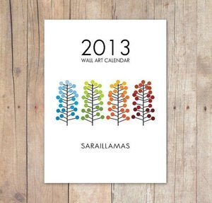 Image of Calendario de Pared Ilustrado 2013 / 2013 Wall Art Calendar