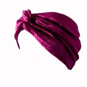 Image of Velvet Turban Headband - Wine