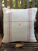 Image of French Inspired Grain Sack Pillow Cover