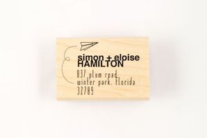 Image of CUSTOM AIRPLANE ADDRESS STAMP