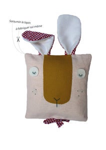 Image of Saturnin le lapin/kit coussin doudou