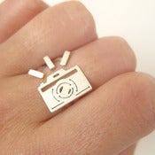 Image of Camera Ring for Photograph Lovers -Handmade Silver Ring