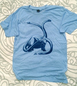 Image of Brontocerberasaurus Tri Blend Blue Tee