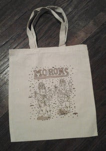 Image of official MORONS book & beer bag!!!!