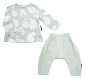 Image of Mint-Ash Kurta Shirt & Harem Pant Set