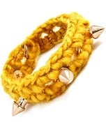 Image of Spiked Fabric Bracelet (yellow or purple)