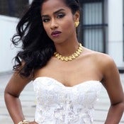 Image of White Lace Pearl Bustier