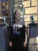 Image of FASHION IS FAKE NAVY JUMPER 