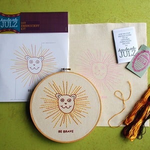 Image of BE BRAVE LION : DIY EMBROIDERY KIT