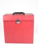 Image of Red Leather 12" Record Box