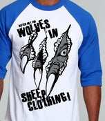 Image of WOLVES IN SHEEP CLOTHING-WHITE ROYAL BLUE