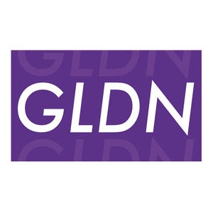 Image of GLDN Box Logo Sticker in Purple