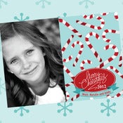 Image of Candy Cane printable Christmas Card 