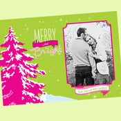 Image of Merry and Bright Neon printable Christmas Card