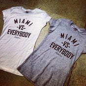 Image of Womens Purple Heart Miami vs Everything Baby Doll Tee