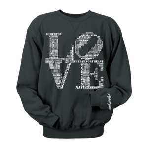 Image of Classic LOVE Crewneck (Black/White)