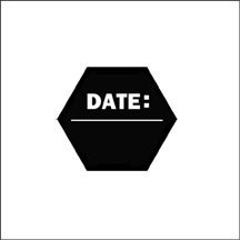 Image of date hexagon stamp