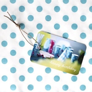 Image of 5 Étiquettes cadeaux "happy birthday"
