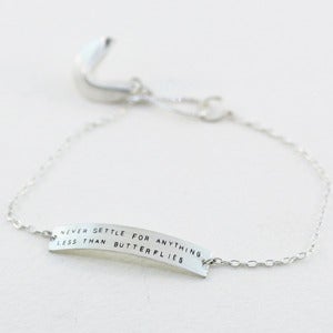 Image of sterling silver fortune cookie bracelet