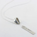 Image of sterling silver fortune cookie lariat 20"