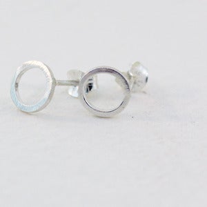 Image of sterling silver karma studs