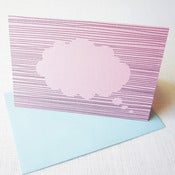 Image of Speech bubble card - cloud shape