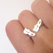 Image of Running Shoes Ring for Runners - Handmade Sterling Silvers