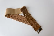 Image of Leather + elastic wide belt - 27.5" / 70cm