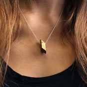 Image of Brass Crystal Amulet Necklace