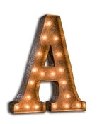 Image of NEW! Rustic Marquee Lights~Letters