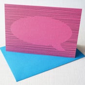 Image of Speech bubble card - round shape
