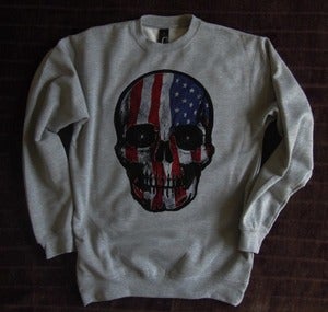 Image of Sweatshirt homme Hell Yeah thug life American Skull by Dadawan