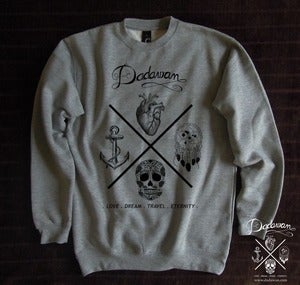 Image of Sweatshirt Love Dream Travel Eternity by Dadawan