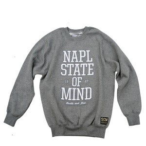 Image of "Napl crew neck" felpa sg/w